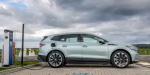 A Skoda Enyaq iV charging