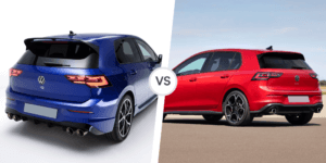 Volkswagen Golf R and Golf GTI Mk8: A visual comparison of rear design