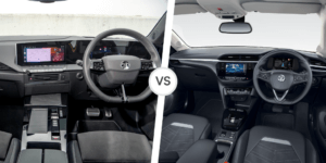 Vauxhall Astra vs. Vauxhall Corsa: Interior comparison.